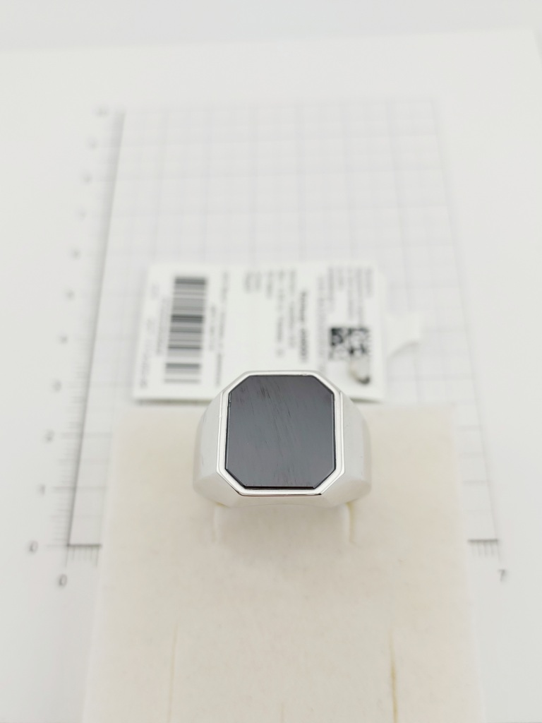 Печатка из родированого серебра 925 пробы с040001