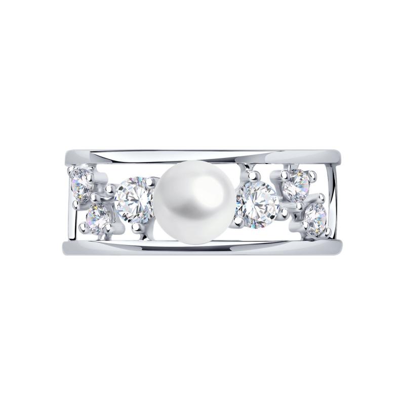 Кольцо из родированого серебра 925 пробы 94013043