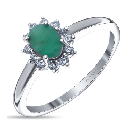 Кольцо из родированого серебра 925 пробы R-DRGR00682-EM