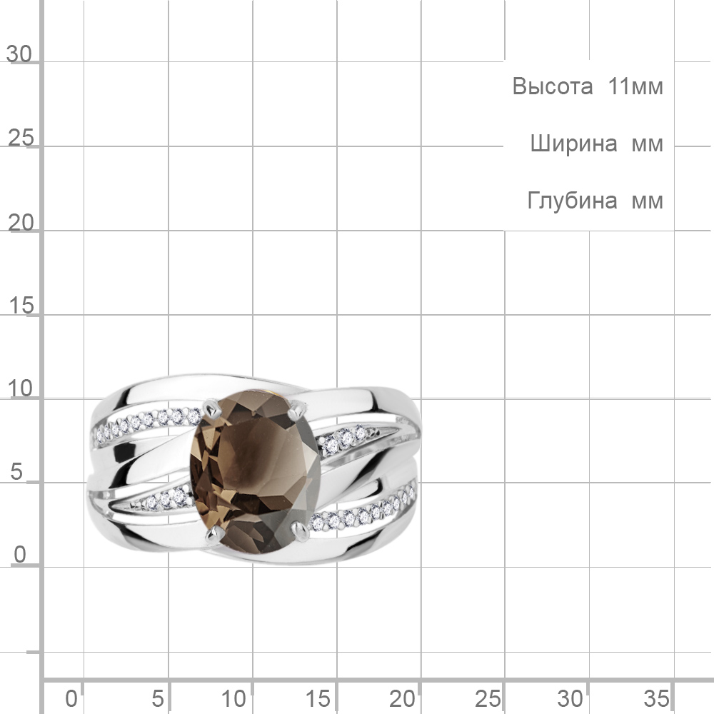 Кольцо из серебра 6579201А