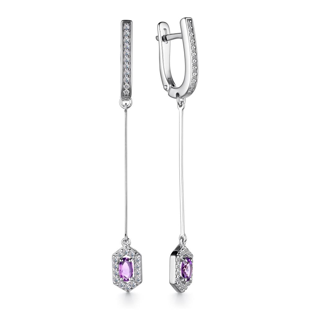 Серьги из серебра 02-3305/00АМ-00