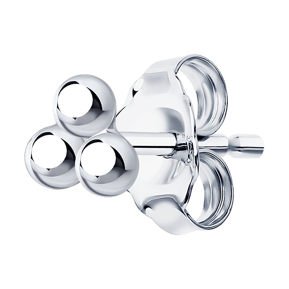 Пусета из родированого серебра 925 пробы 94170129