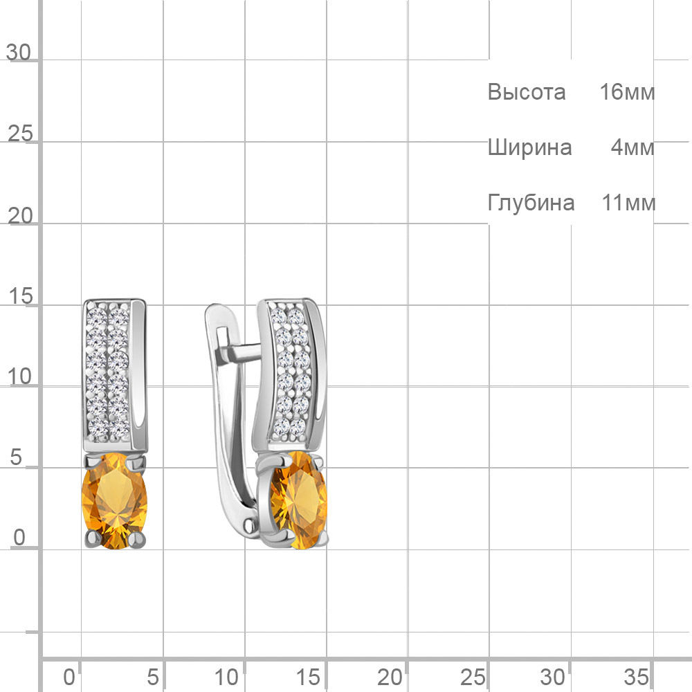 Серьги из серебра 4797506А