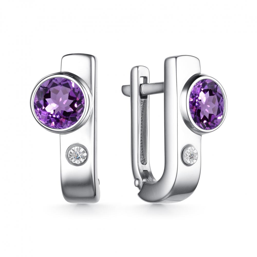 Серьги из серебра 02-4033/БРАМ-00