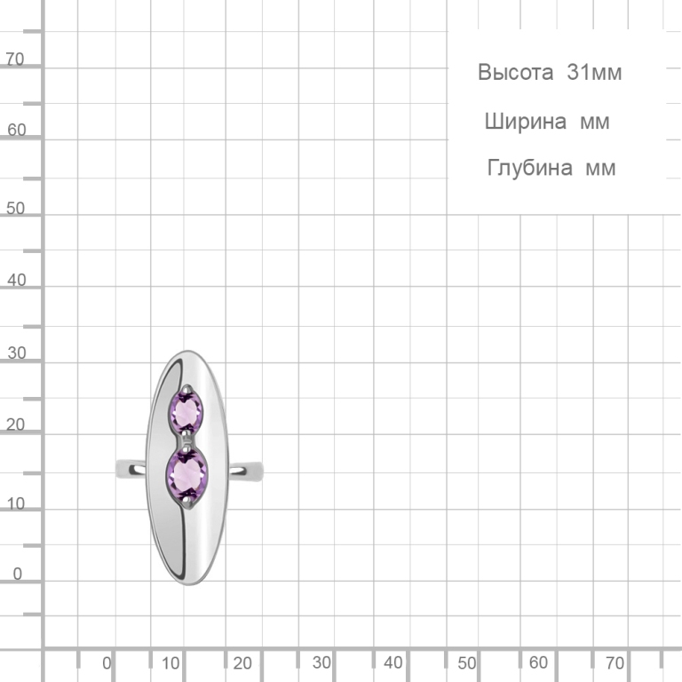 Кольцо из серебра 6918504