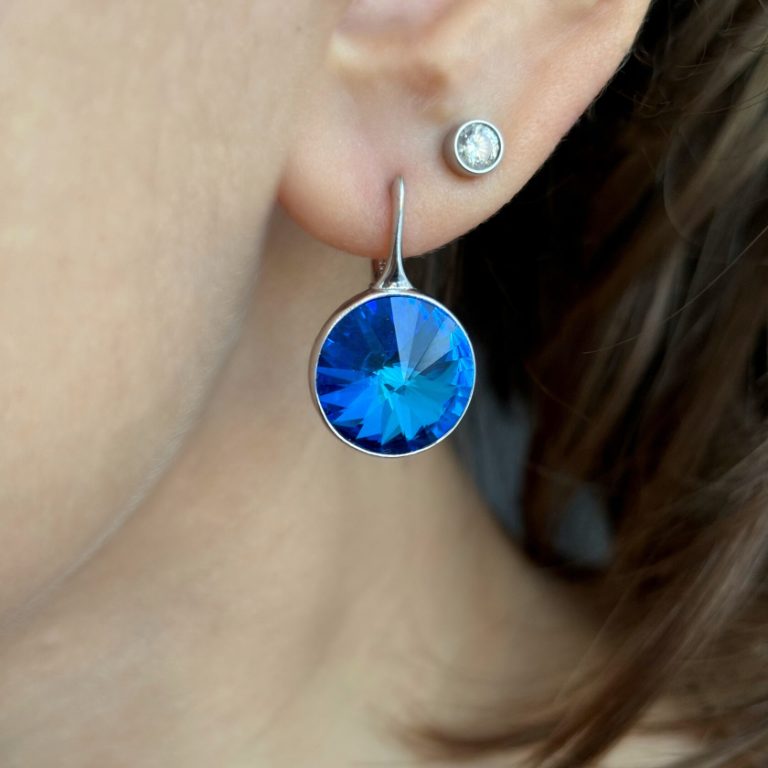 Серьги из родированого серебра 925 пробы с3.67.02.218