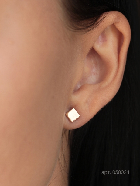 Пусеты из красного золота 585 пробы 050024