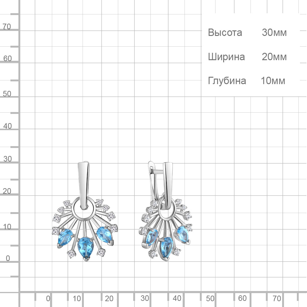 Серьги из серебра 4758205А