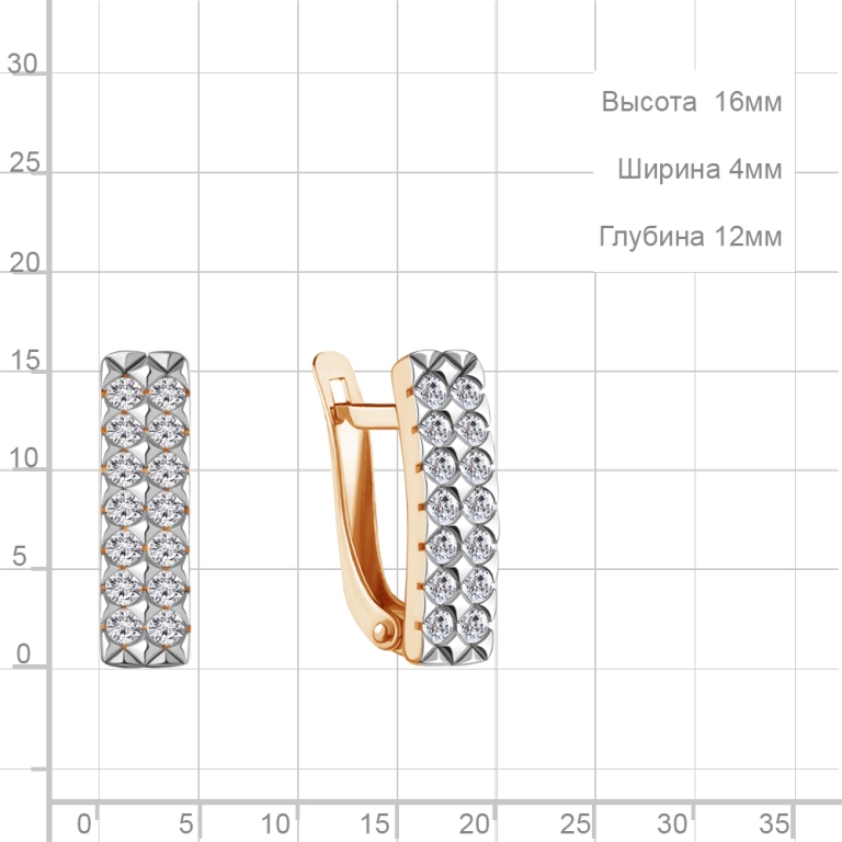 Серьги из золота 400449А