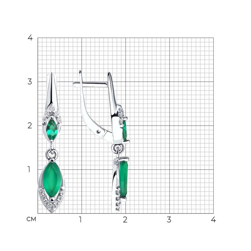 Серьги из серебра 92022031
