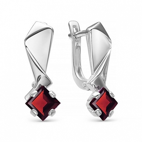 Серьги из серебра 02-0579/00ГР-00