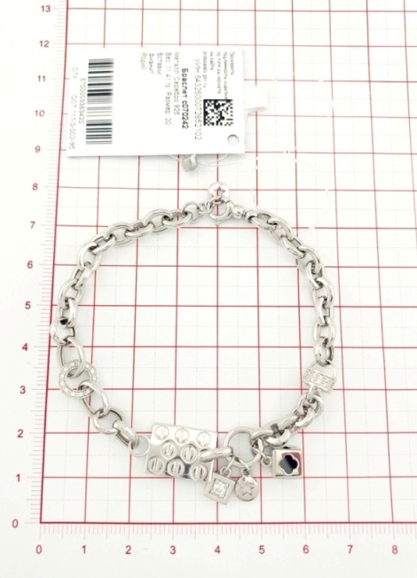 Браслет из родированого серебра 925 пробы с070242