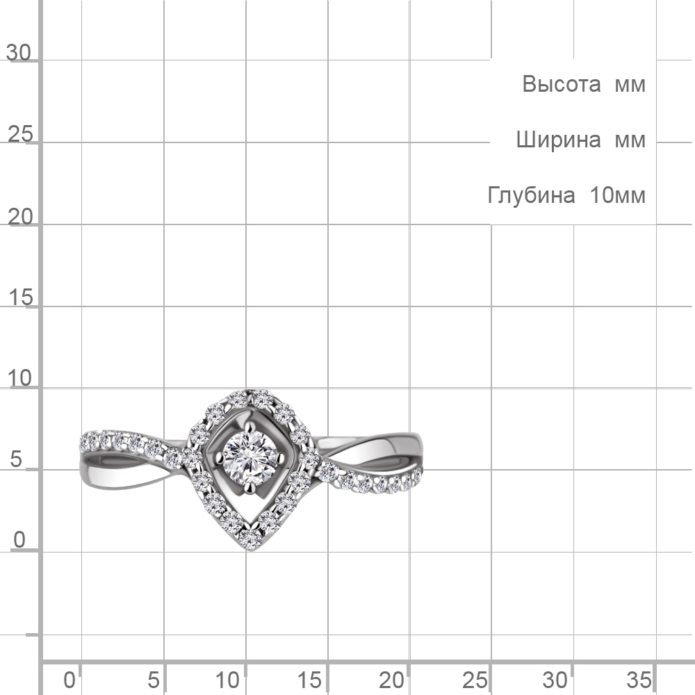 Кольцо из серебра 68941А