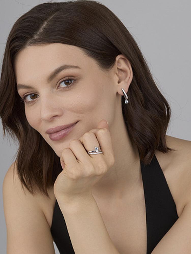 Кольцо из родированого серебра 925 пробы 01-4294/00ТБ-00