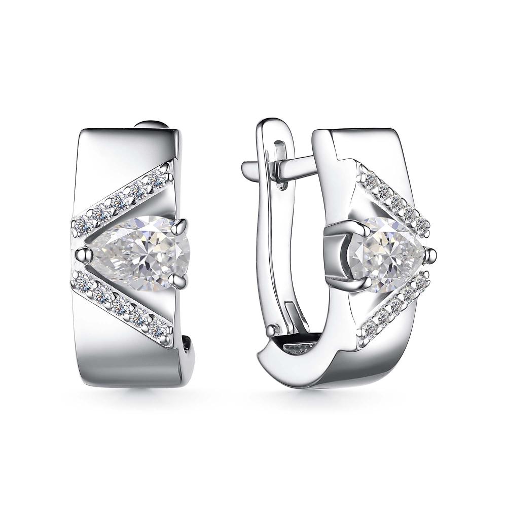 Серьги из серебра 02-4061/00ГХ-00