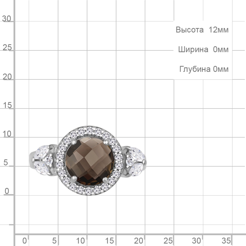Кольцо из серебра 6971101А