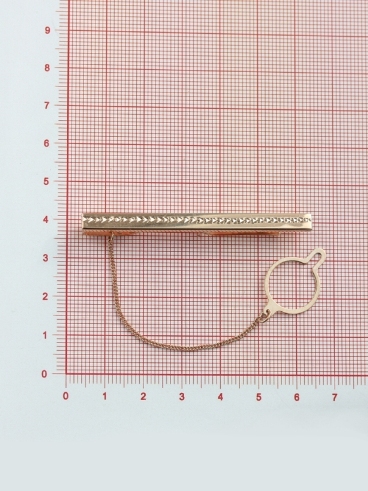 Зажим из красного золота 585 пробы 017009