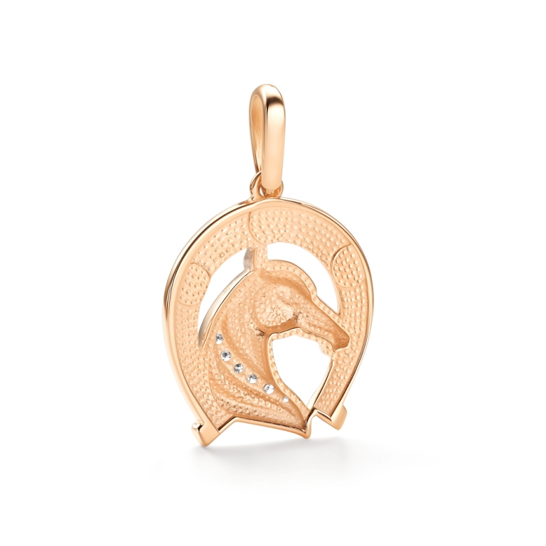 Подвеска из красного золота 585 пробы 36738-100 с бриллиантами