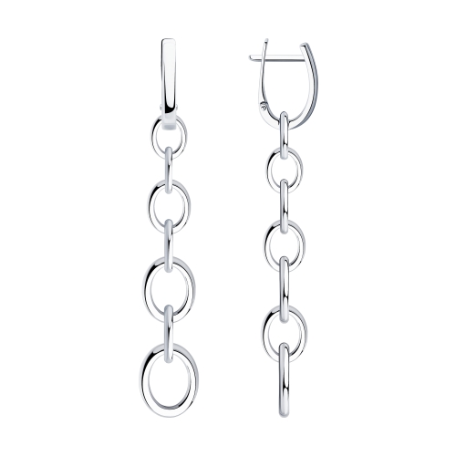 Серьги из серебра 94024025