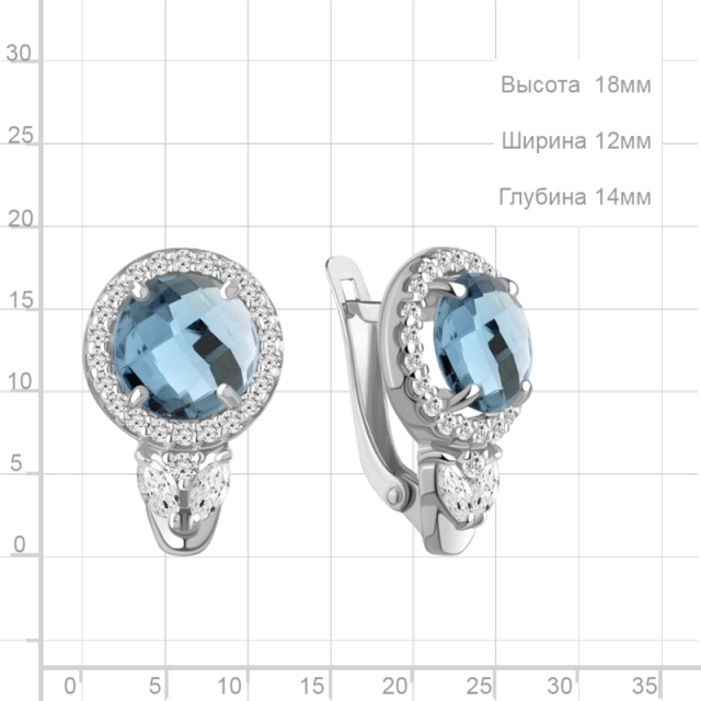 Серьги из серебра 4785508А