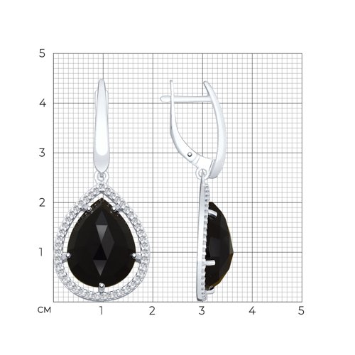 Серьги из серебра 92022042