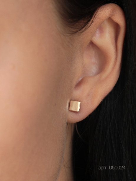 Пусеты из красного золота 585 пробы 050024