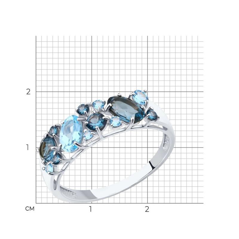 Кольцо из белого золота 585 пробы 714174-3