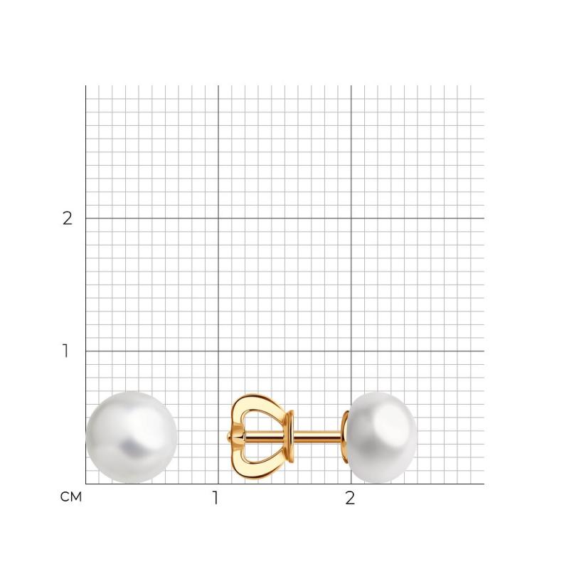 Пусеты из красного золота 585 пробы 792002