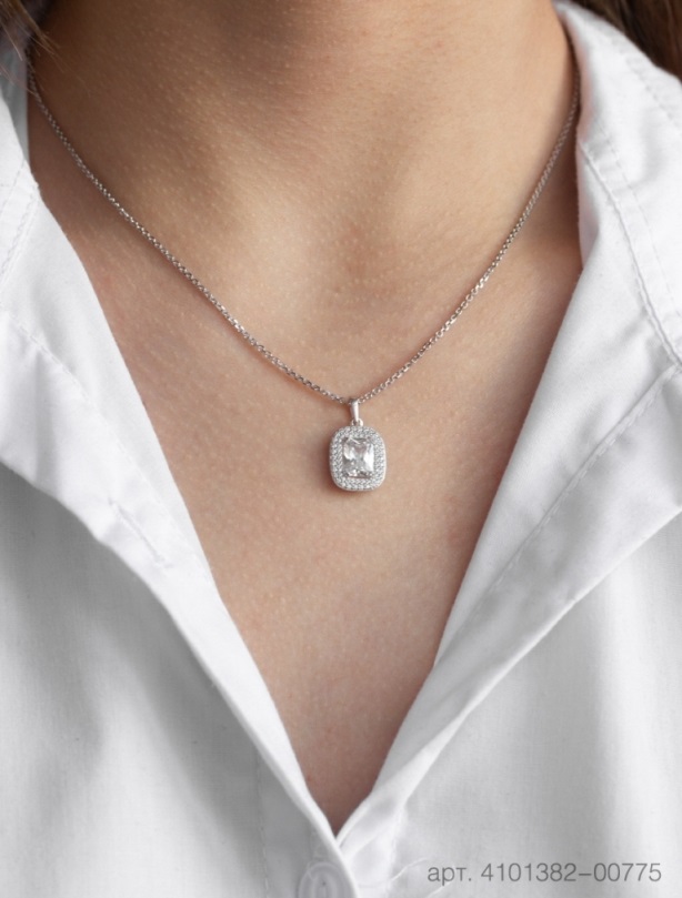 Подвеска из родированого серебра 925 пробы 4101382-00775