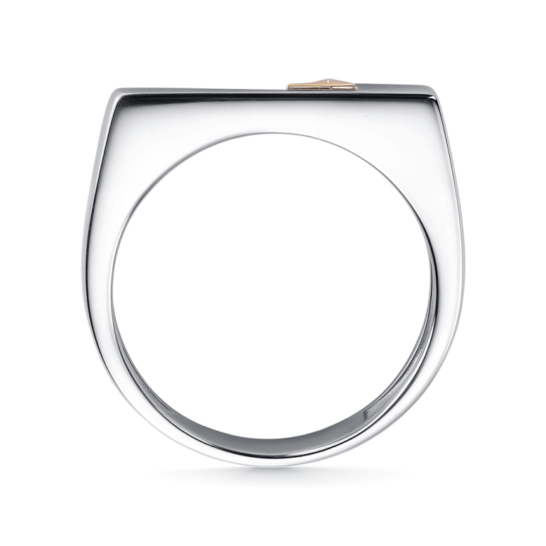 Кольцо из родированого серебра 925 пробы 01-4125/000Б-00 с бриллиантами