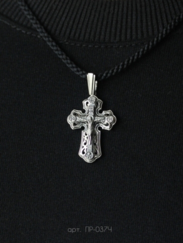 Крест из черненого серебра 925 пробы ПР-037Ч