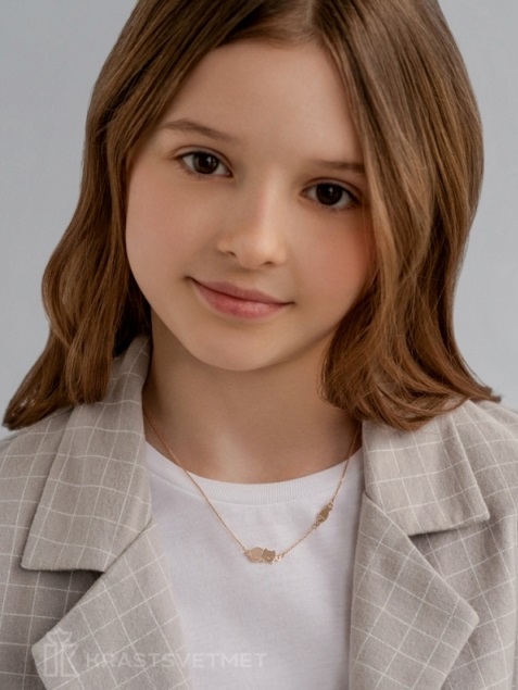 Колье из красного золота 585 пробы НХ12-2065 д. 0,3 мм