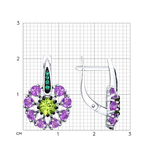 Серьги из серебра 92021561