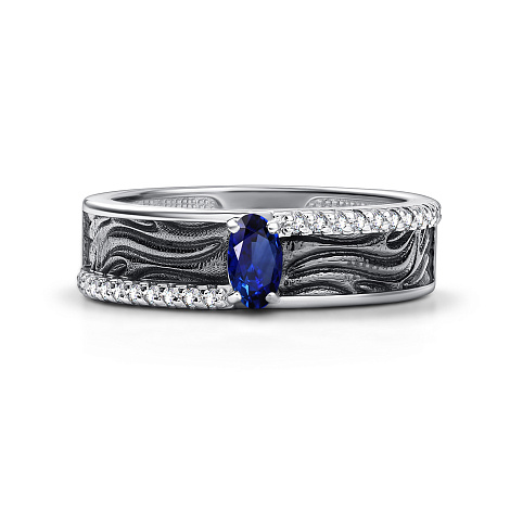 Кольцо из серебра 01-4361/0ГТС-17
