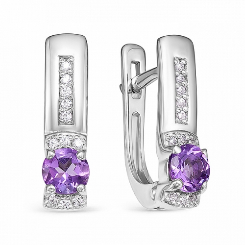 Серьги из серебра 02-0365/00АМ-00