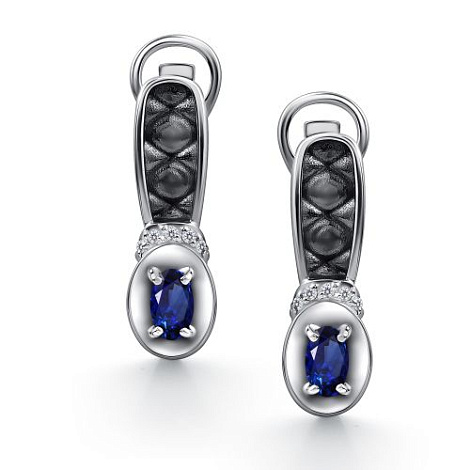 Серьги из серебра 02-4362/0ГТС-17