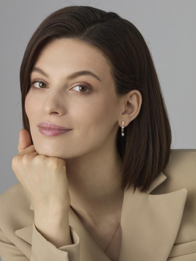 Серьги из золота 585 пробы 26501-100 с бриллиантами