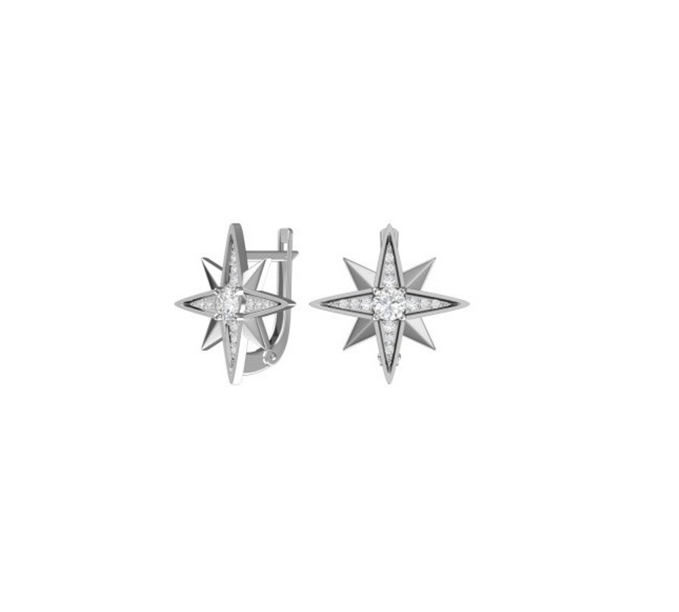 Серьги из серебра 2101329-00775