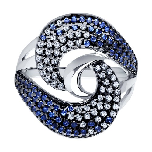 Кольцо из родированого серебра 925 пробы 94013223