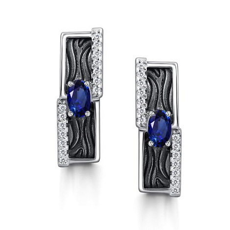Серьги из серебра 02-4361/0ГТС-17