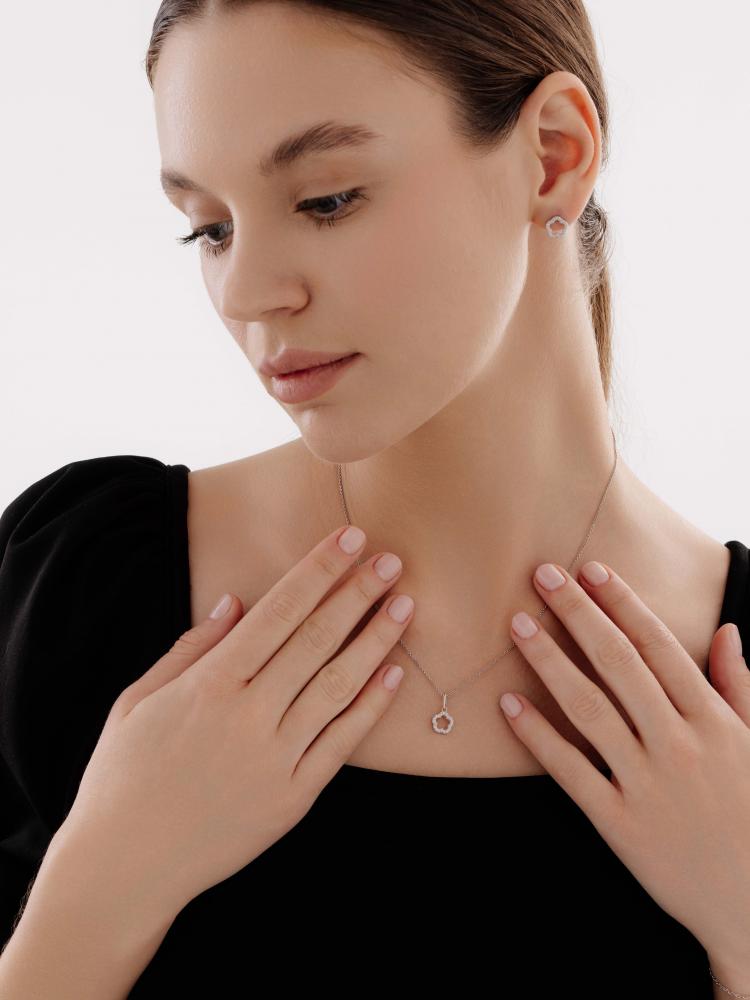 Подвеска из родированого серебра 925 пробы 03-4067/00КЦ-00