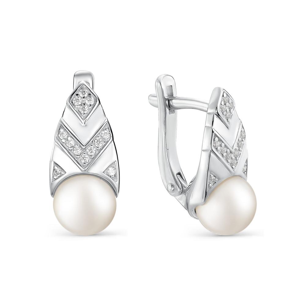 Серьги из серебра 02-0410/00ЖБ-00