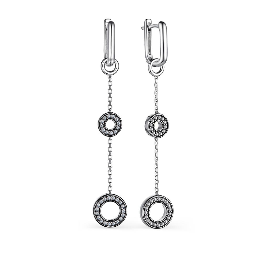 Серьги из серебра 02-2939/00КЦ-17