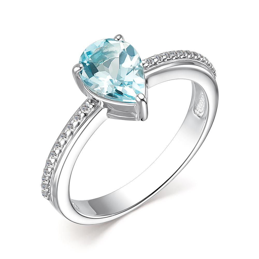 Кольцо из родированого серебра 925 пробы 01-3486/00ТБ-00