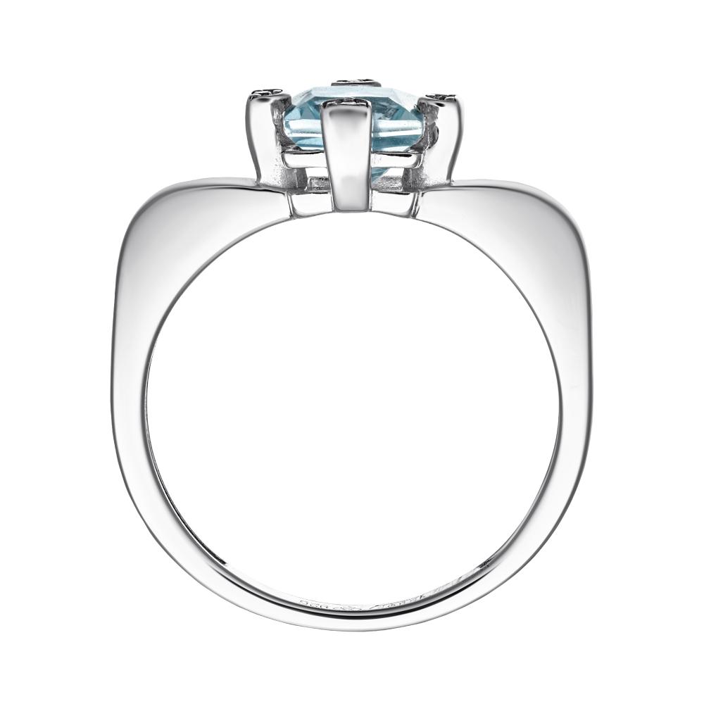 Кольцо из родированого серебра 925 пробы 01-4002/00ТБ-00