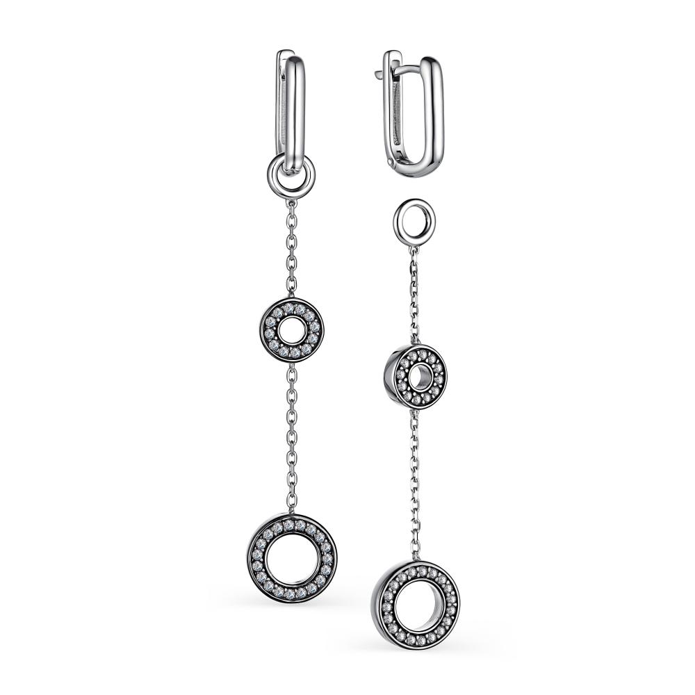 Серьги из серебра 02-2939/00КЦ-17
