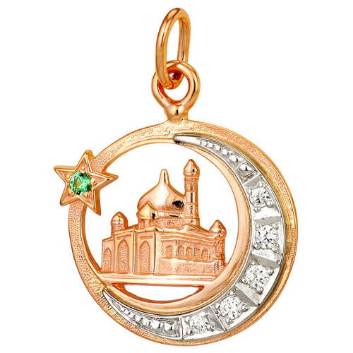 Подвеска из красного золота 585 пробы п651-01