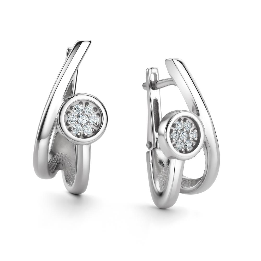 Серьги из серебра 02-4283/00КЦ-00