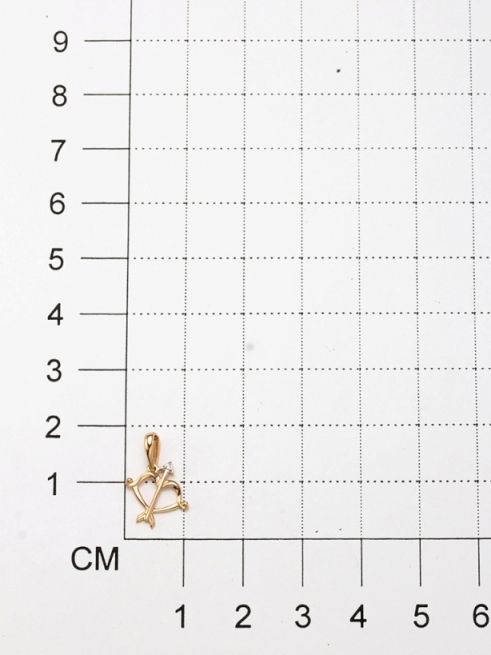Подвеска из красного золота 585 пробы 34197-100 с бриллиантом
