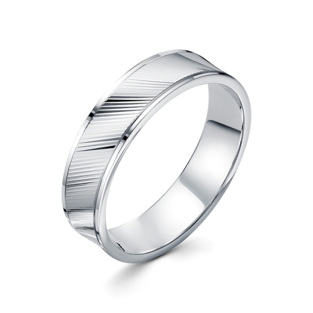 Кольцо из родированого серебра 925 пробы с090025